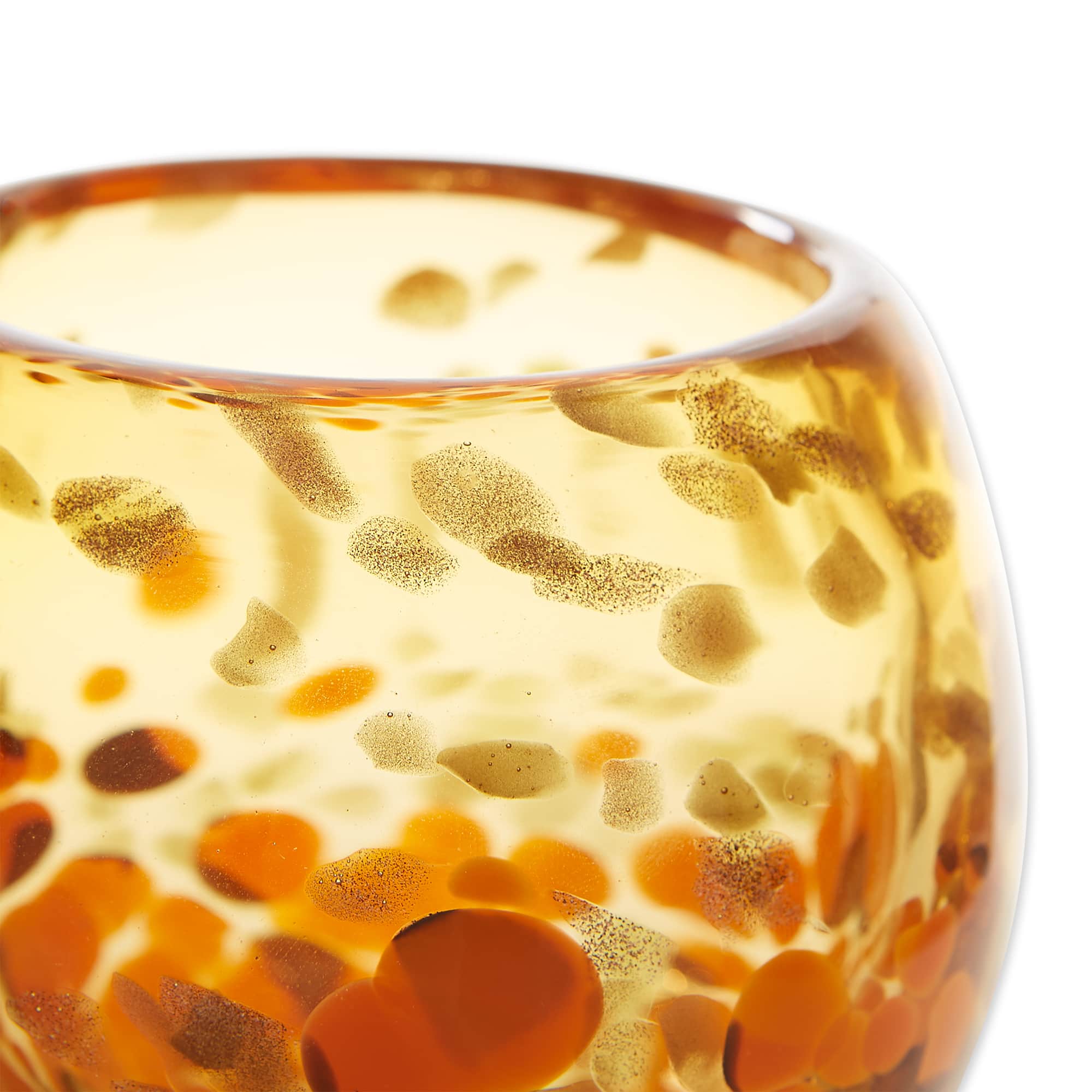 4" Orange Bowl Vase